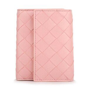 Bottega Veneta Trifold Wallet Zipper Wallet Rose